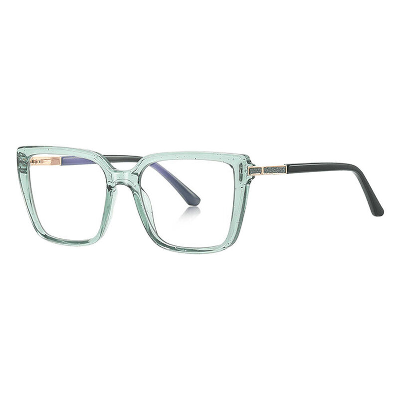 Jamie Square Green Glasses