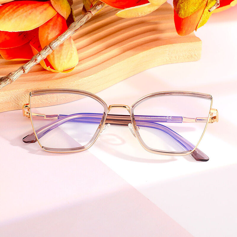 Gail Cat Eye Grey Glasses