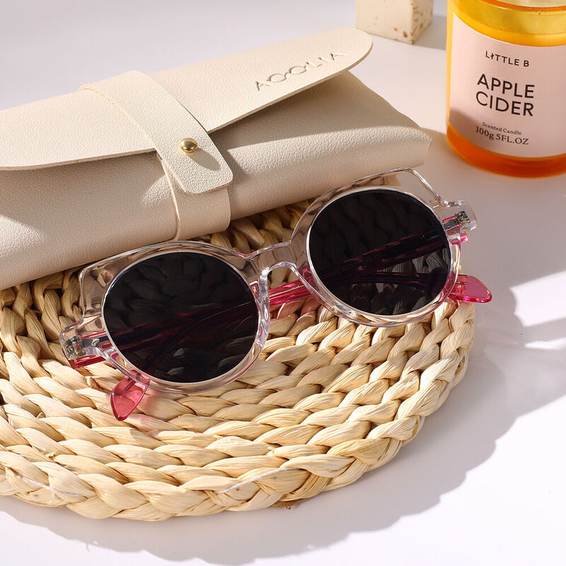 Honnie Cat Eye Transparent/Pink, Sunglasses