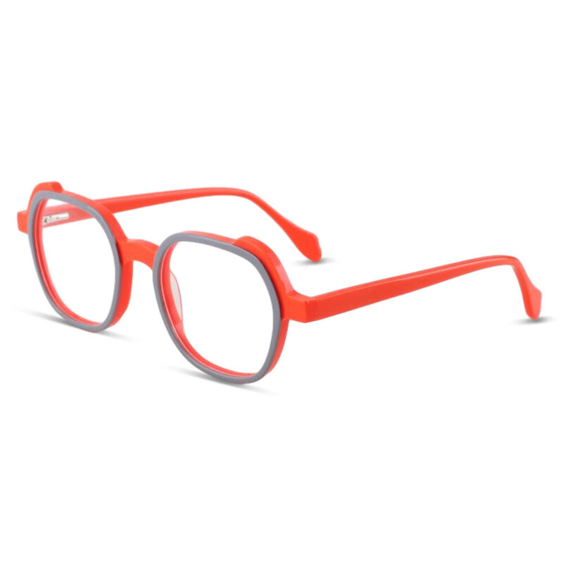 Attley Square Orange Glasses