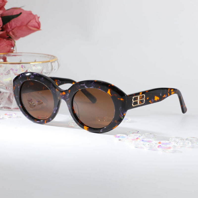 Sylvia Cat Eye Tortoise Sunglasses