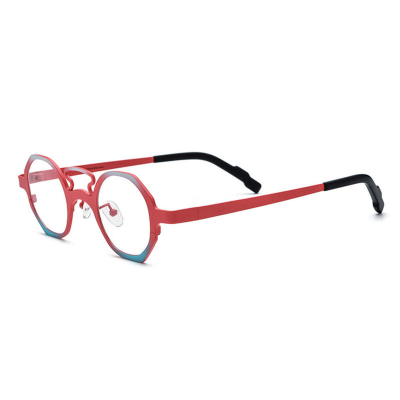 Matre Geometric Red Glasses