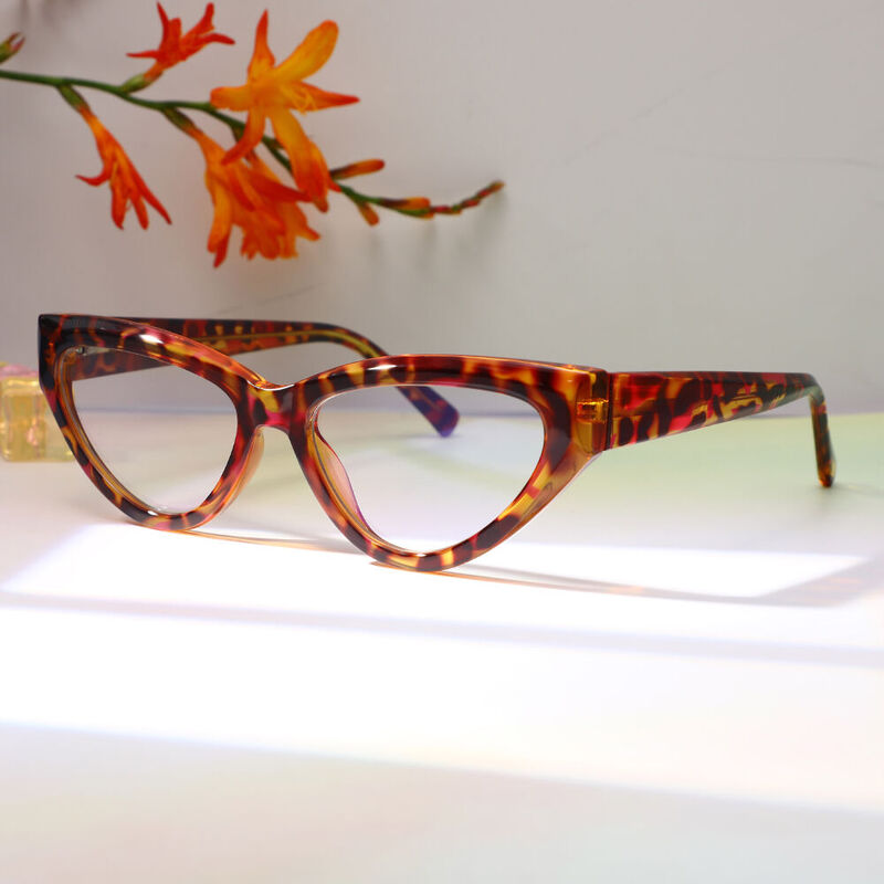Buckle Cat Eye Schildkröte Brille