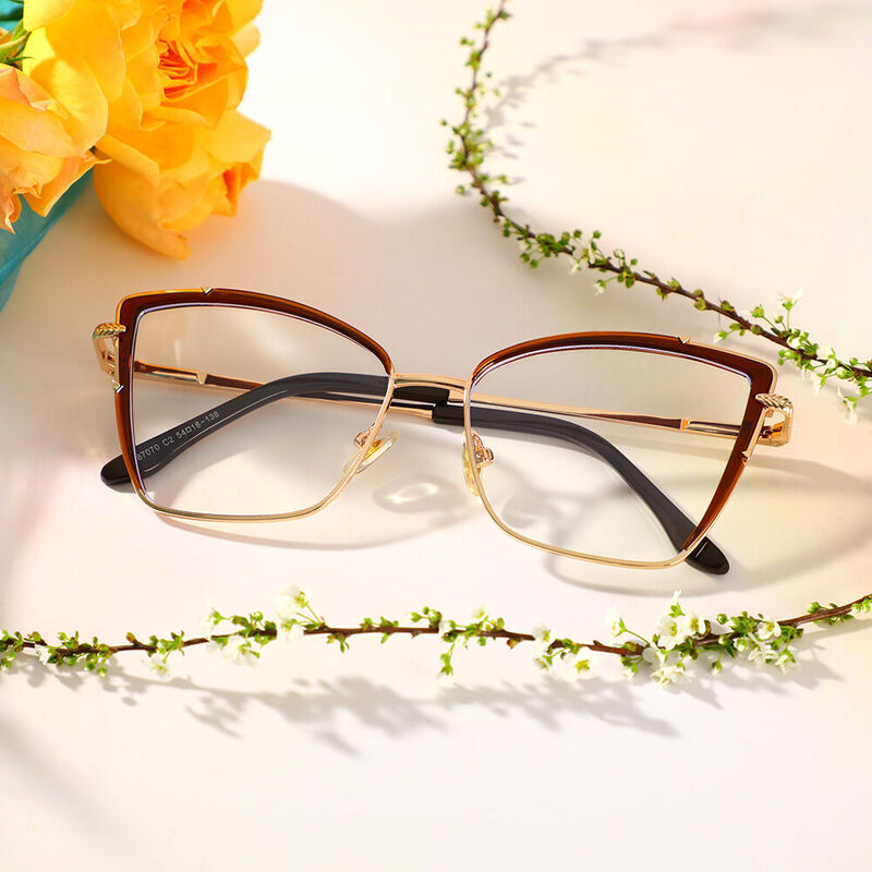 Occhiali da Vista  Burke Cat Eye Marrone