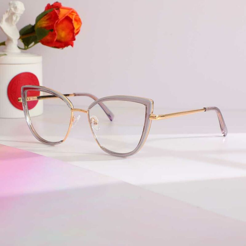 Occhiali da Vista Alva Cat Eye Grigio