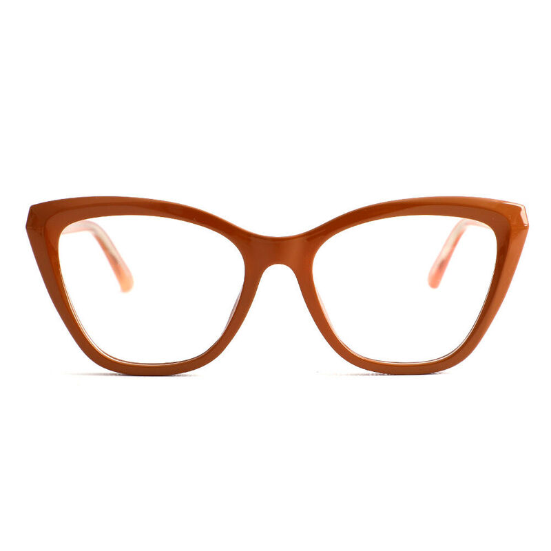Xenia Cat Eye Brown Glasses