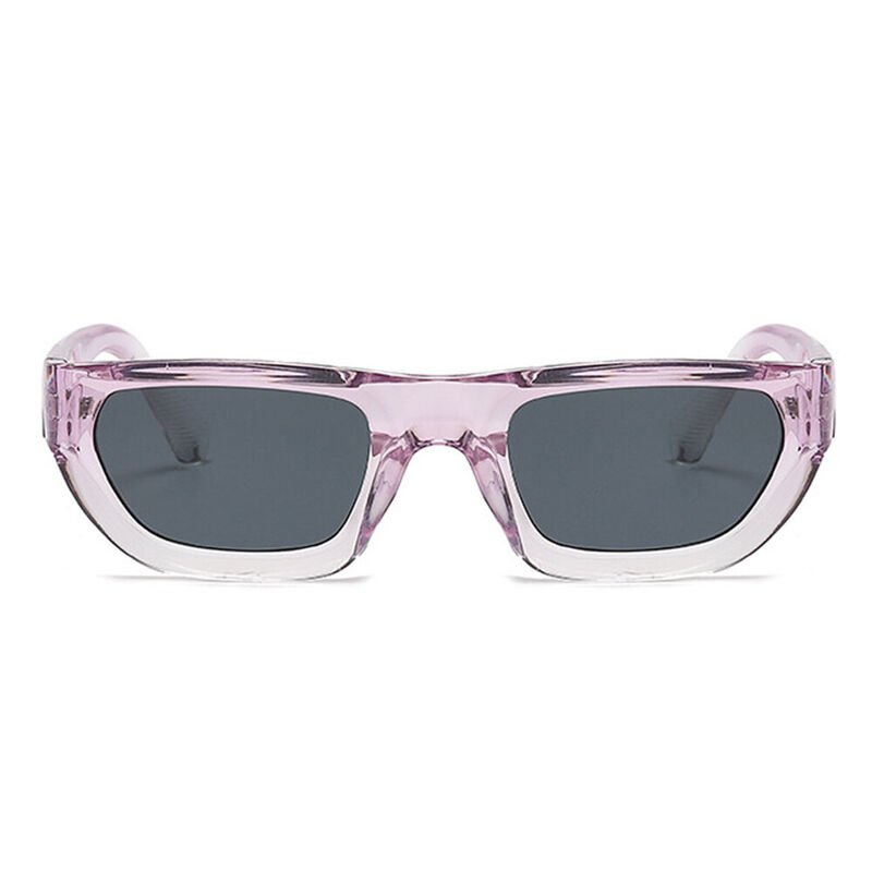 Hanna Geometric Purple Sunglasses