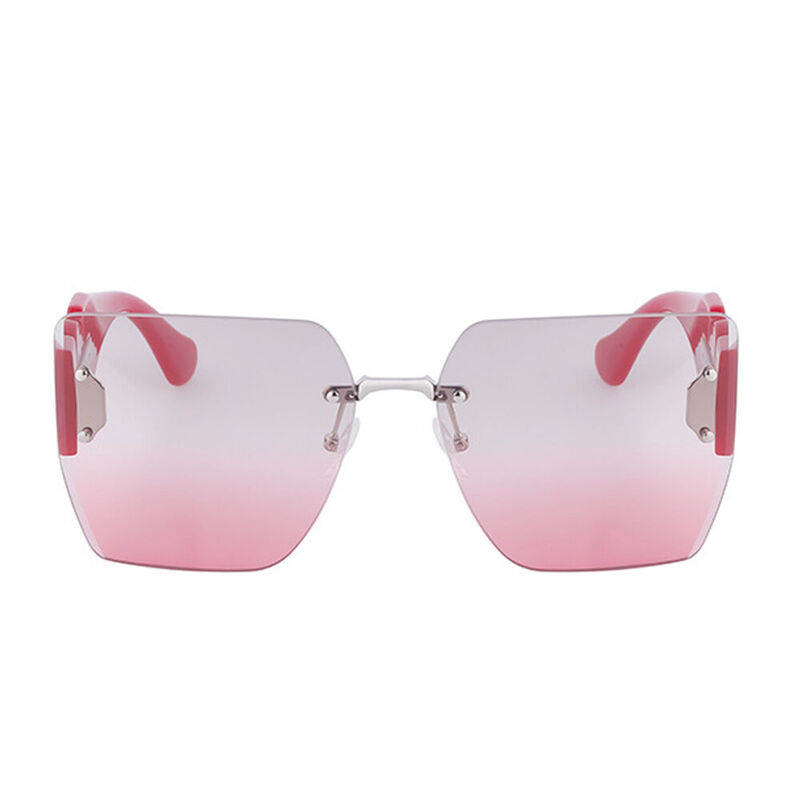 Doreen Square Red Sunglasses