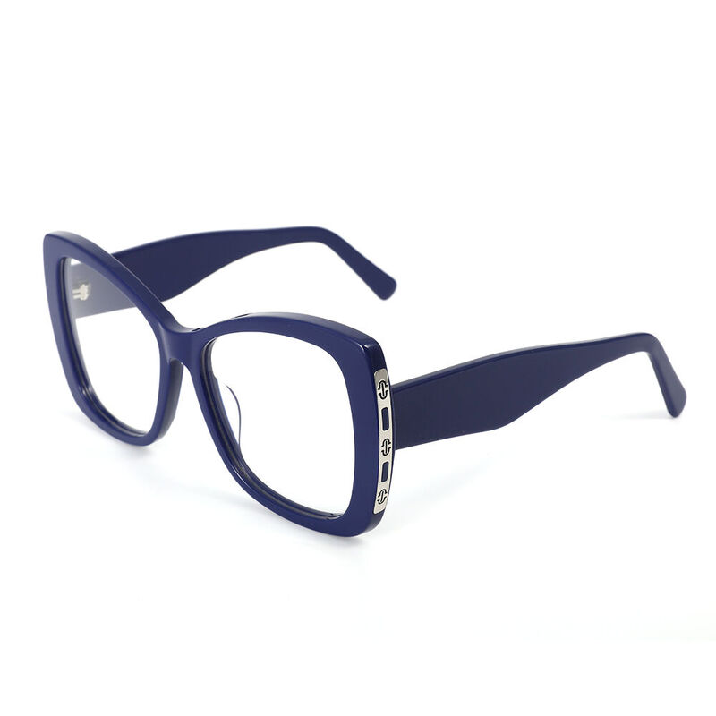 Tess Cat Eye Blue Glasses