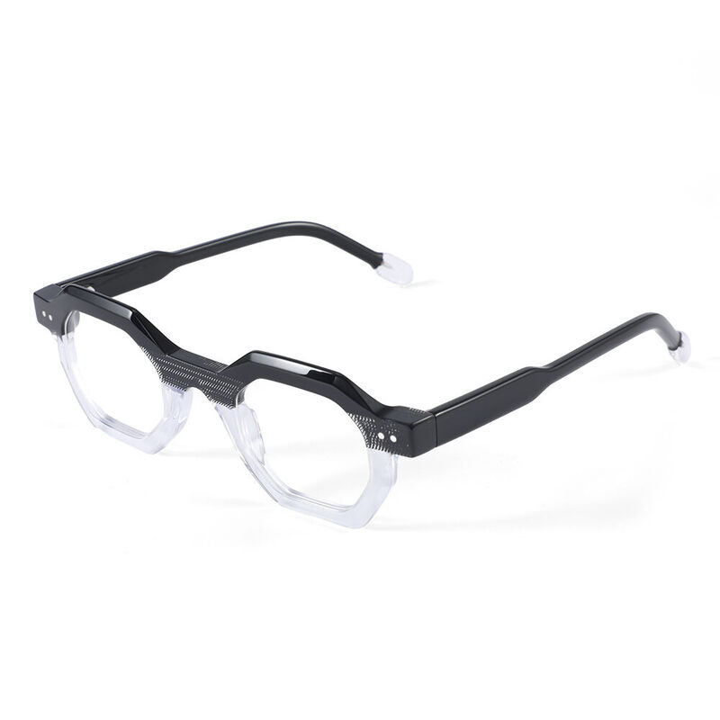 Rodney Geometric Black Glasses