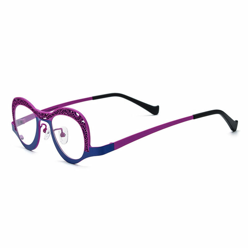 Sophy Oval Purple Glasses