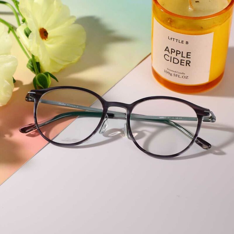 Eliot Round Gray Glasses