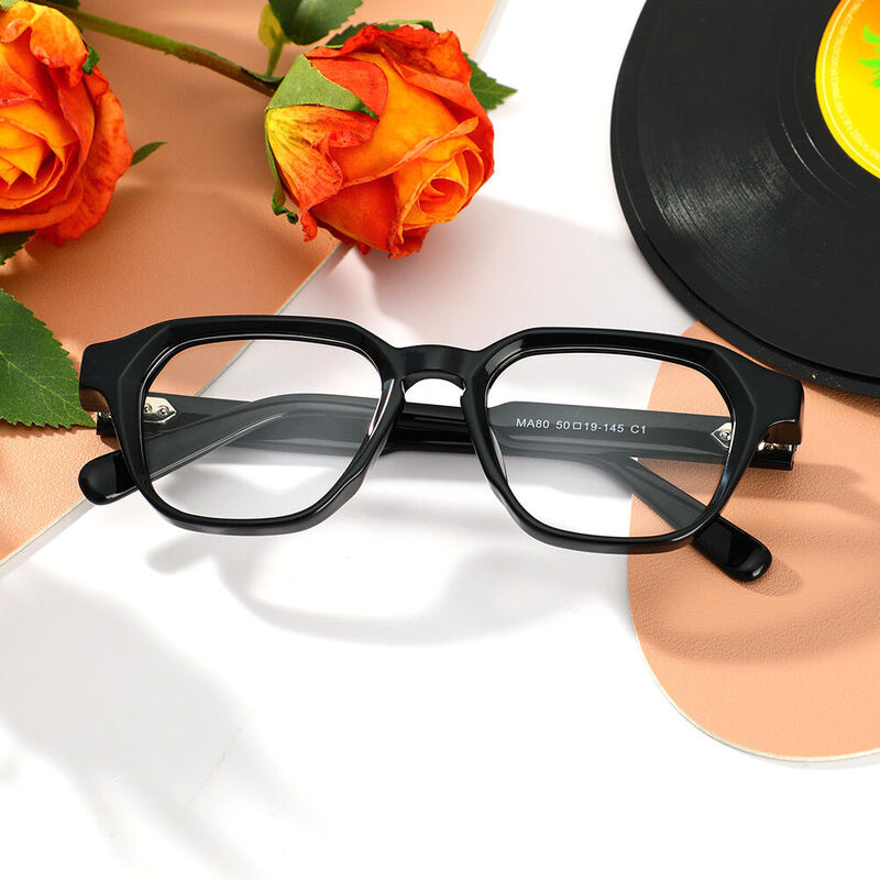 Patrick Square Black Glasses