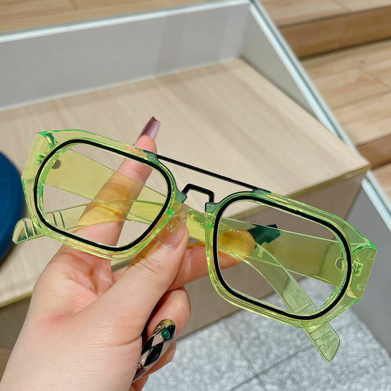 Elvis Pilote Grüne Brille