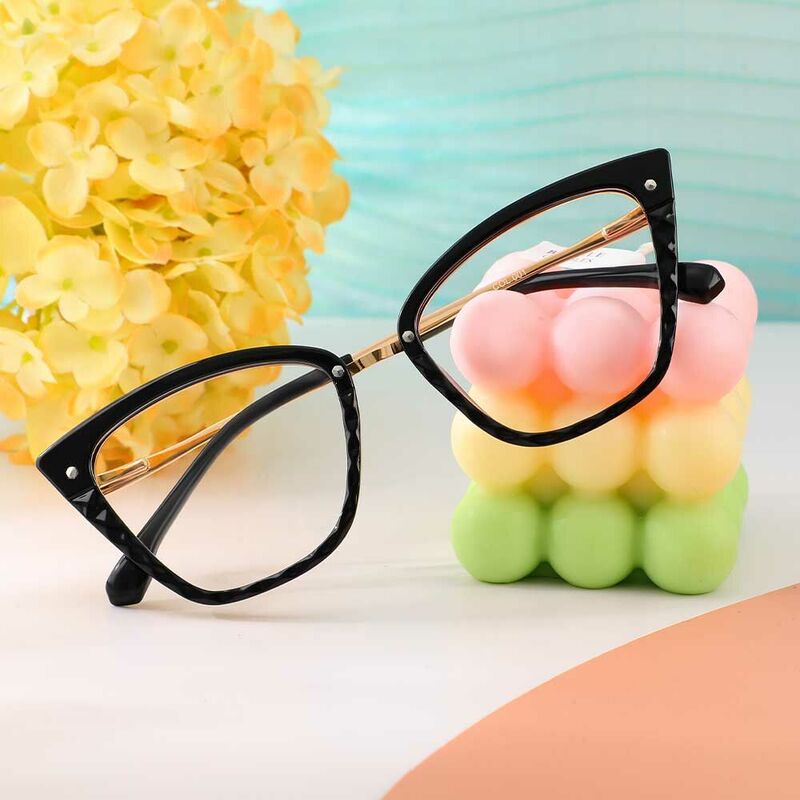 Occhiali da Vista Daphne Cat Eye Nero