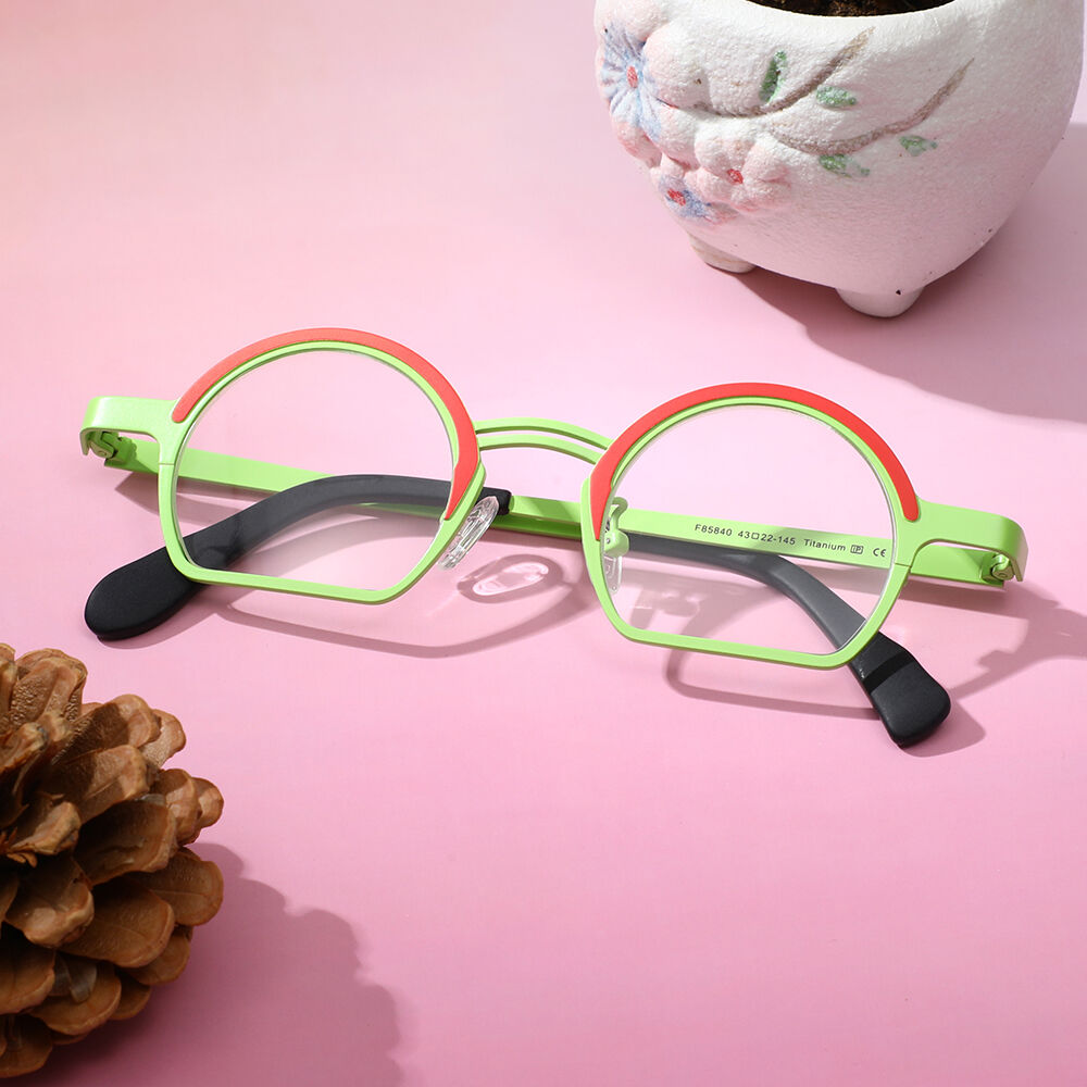 Quille Round Green Glasses