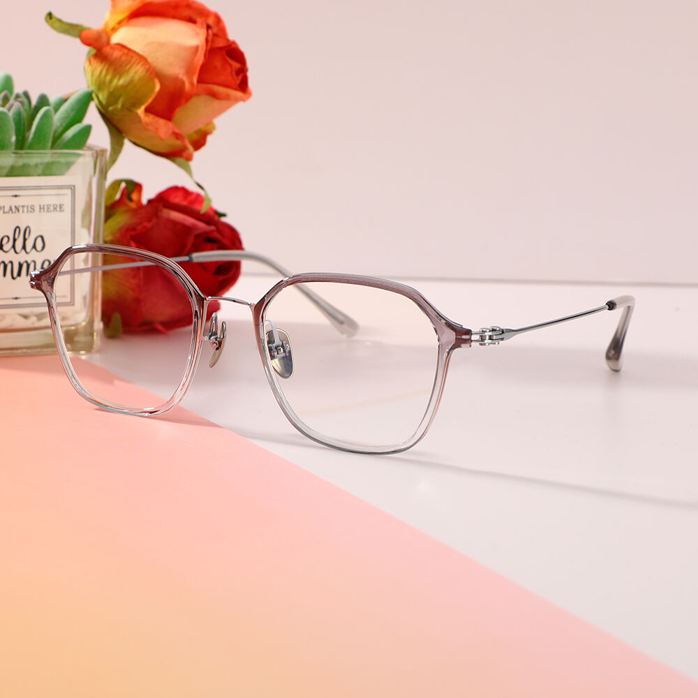 Elsie Geometric Clear Glasses