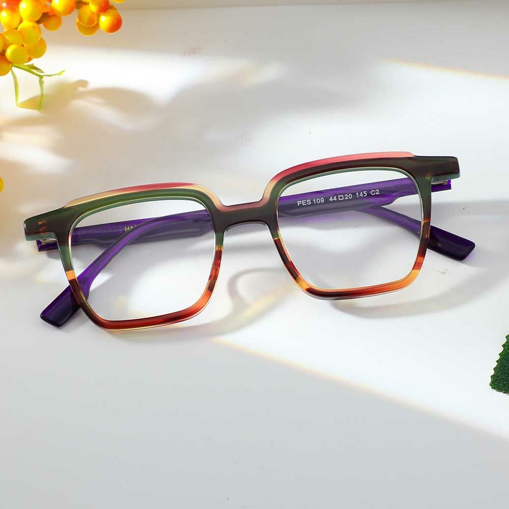 Annabelle Quadratische Grüne Brille