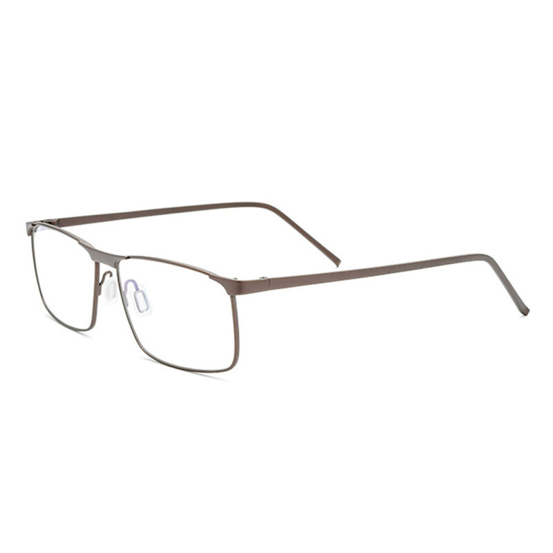 Eugene Rectangle Brown Glasses