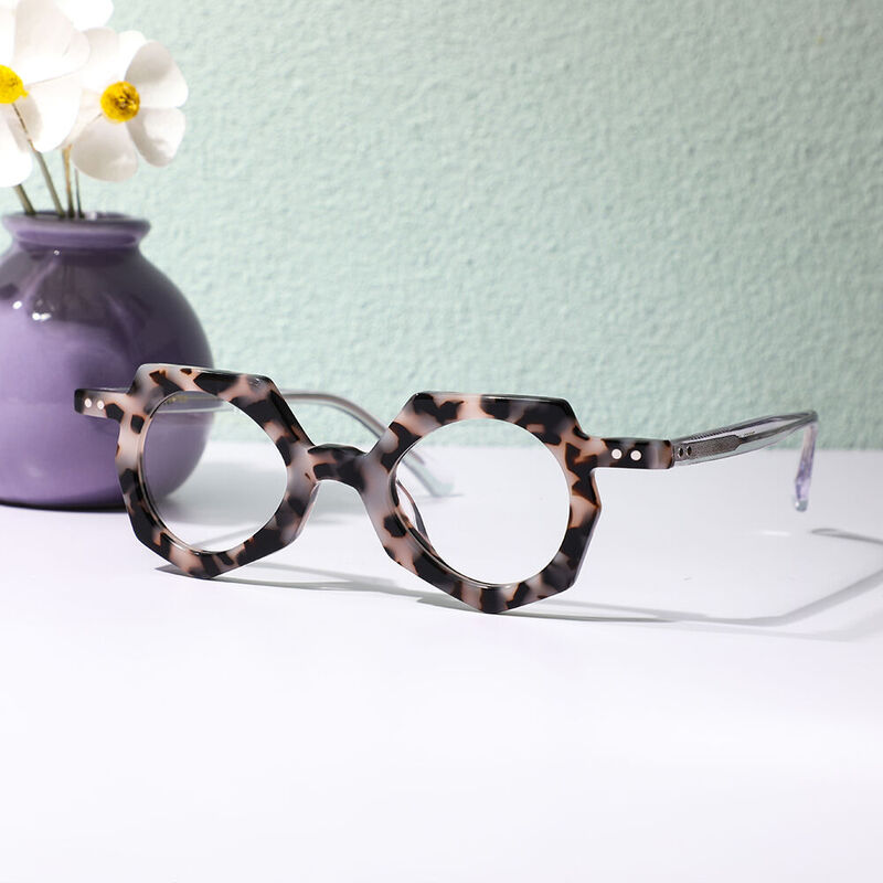Marcie Geometric Tortoise Glasses