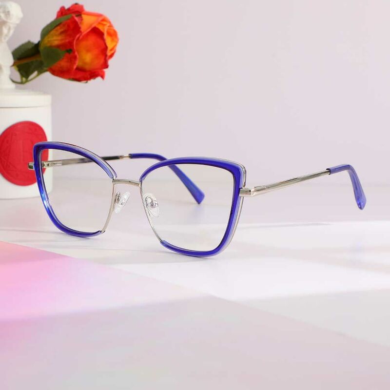 Lunettes de Vue Candice Cat Eye Bleu