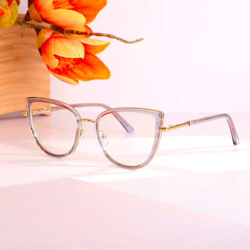 Gafas Graduadas Tipo 'Cat Eye' Grises Heloise