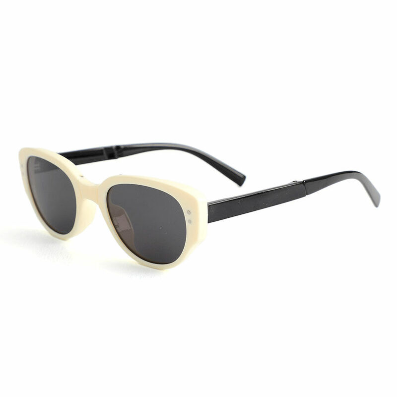Lorraine Cat Eye White Sunglasses