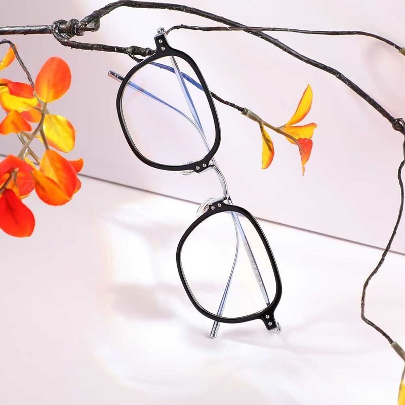 Marjorie Square Black Glasses