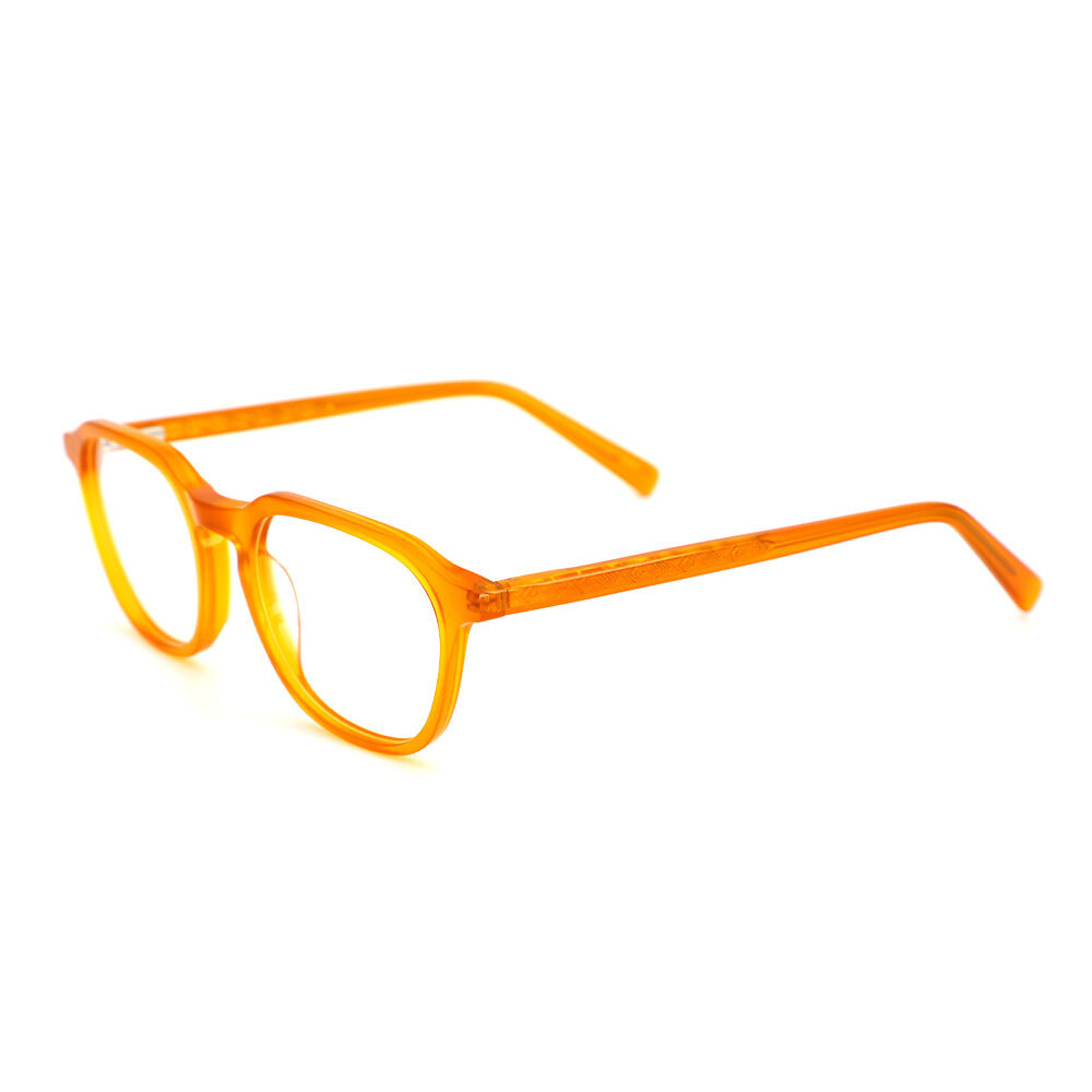 Bertha Square Orange Glasses