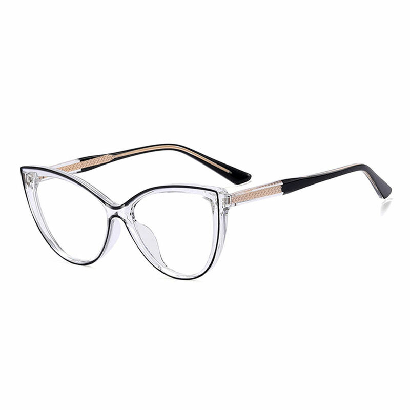 Chamberlas Cat Eye Black Clear Glasses