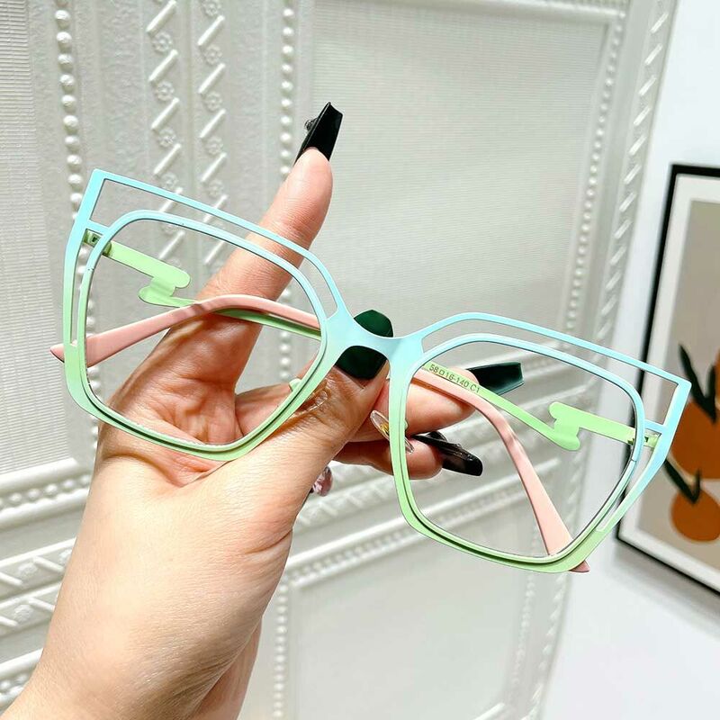Judith Cat Eye Blue Glasses