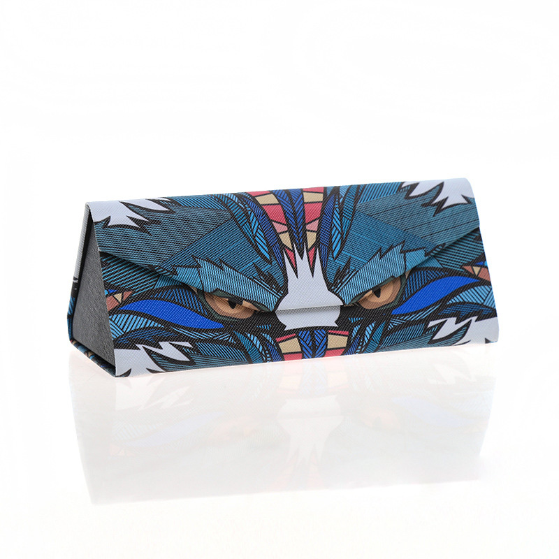 Custodie per Occhiali Gatto persiano ripiegabile in tre blu