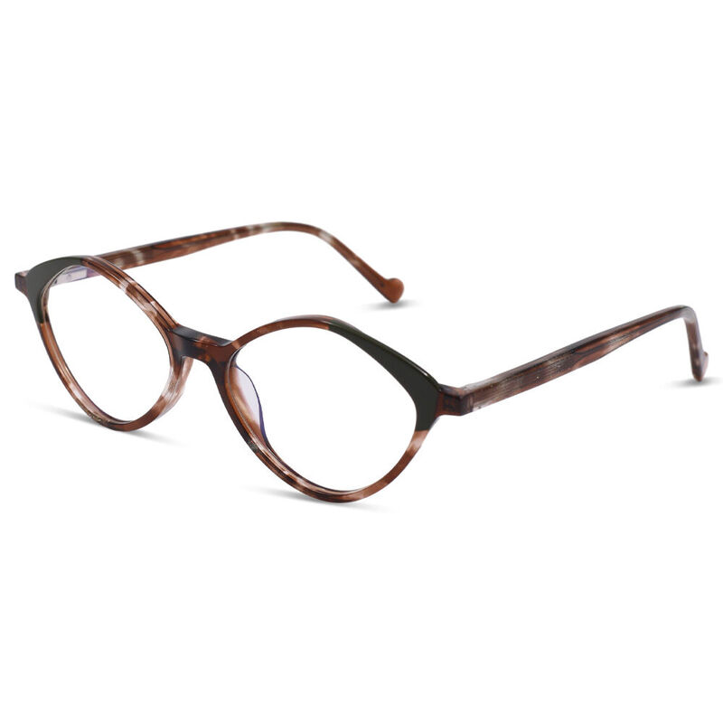 Sutherlin Oval Brown Glasses