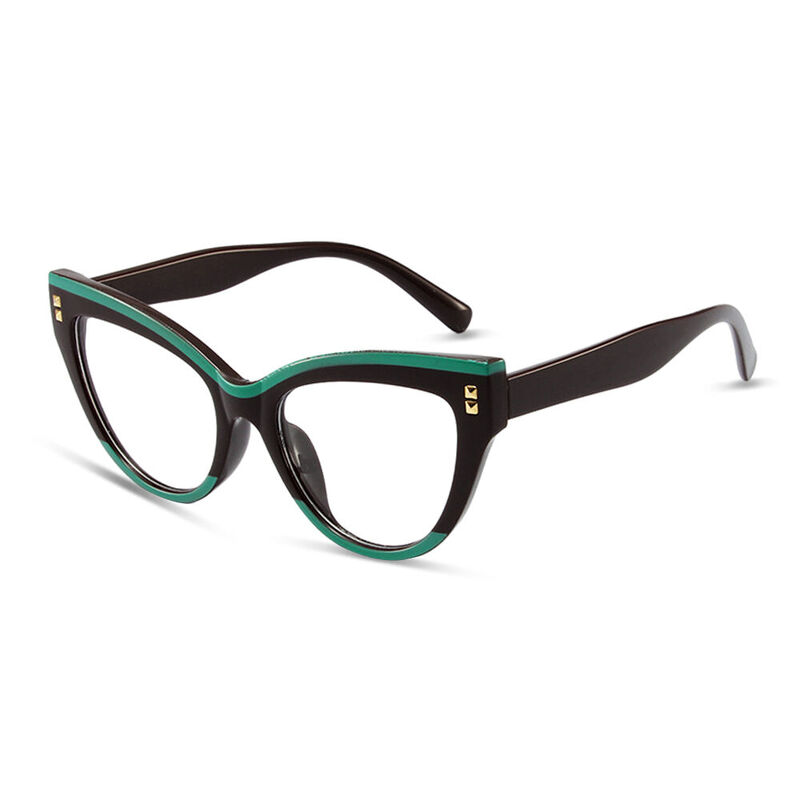 Bevis Cat Eye Green Glasses