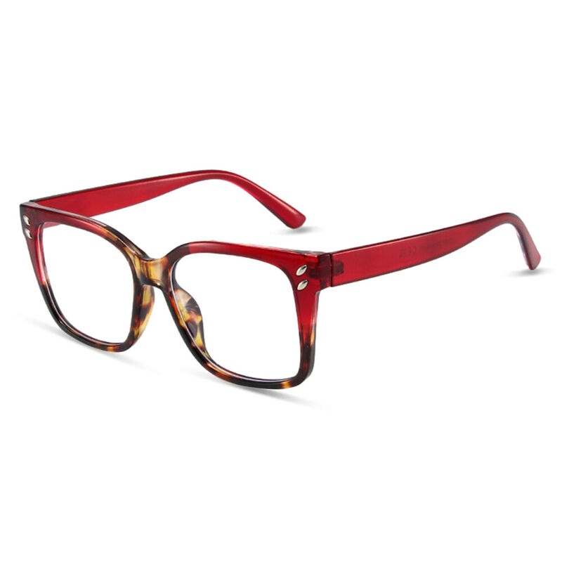 Yoney Square Red Glasses