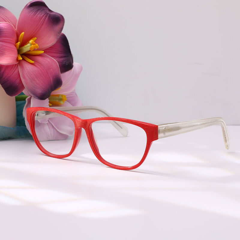 Mose Square Red Glasses