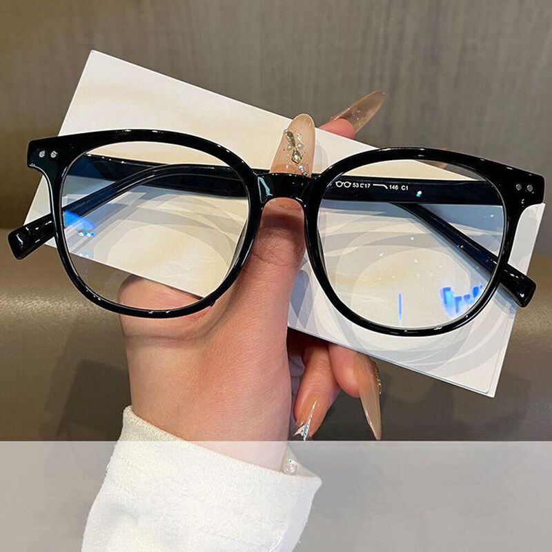 Conno Round Black Glasses