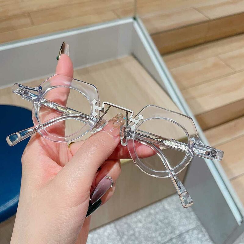 Rhodes Runde Klare Brille