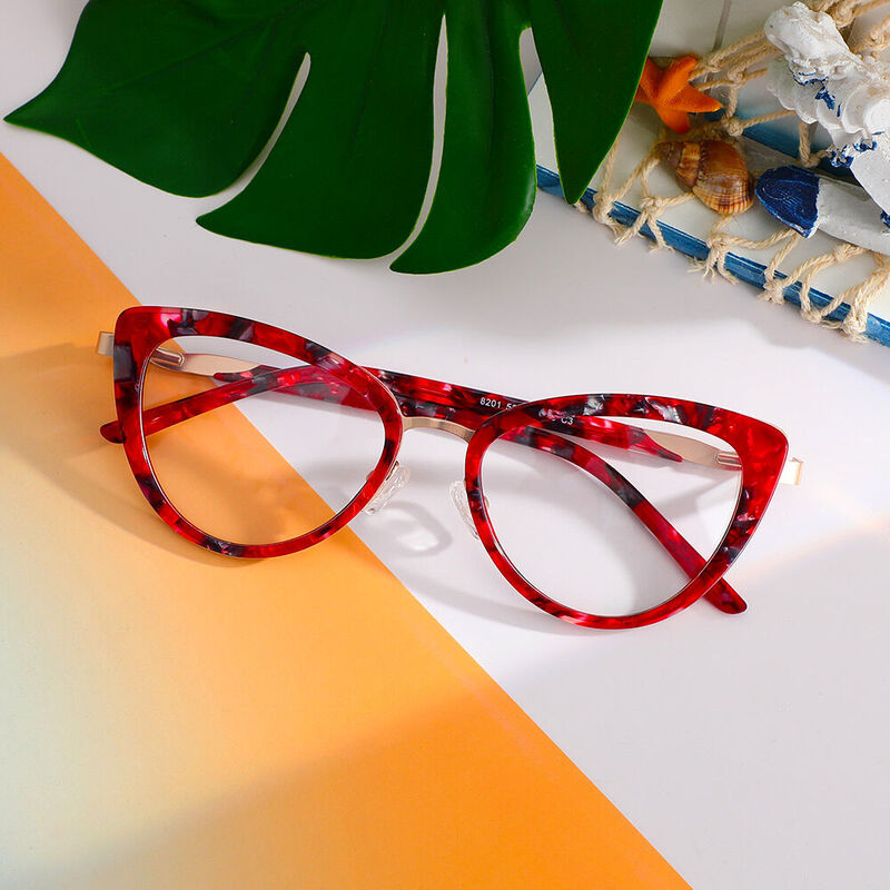 Occhiali da Vista Molly Cat Eye Rosso