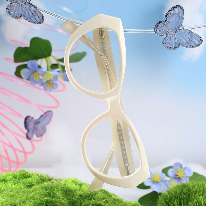 Hermosa Cat Eye Weiße Brille