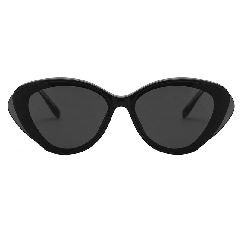 Galactic Oval Black Sunglasses