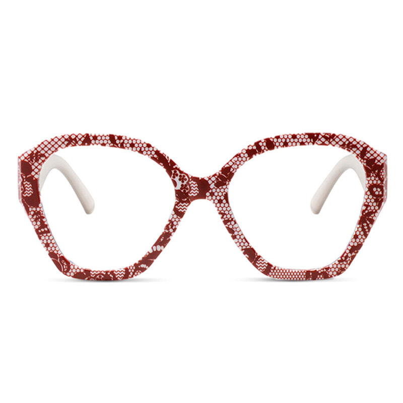 Nydia Geometric Brown Glasses