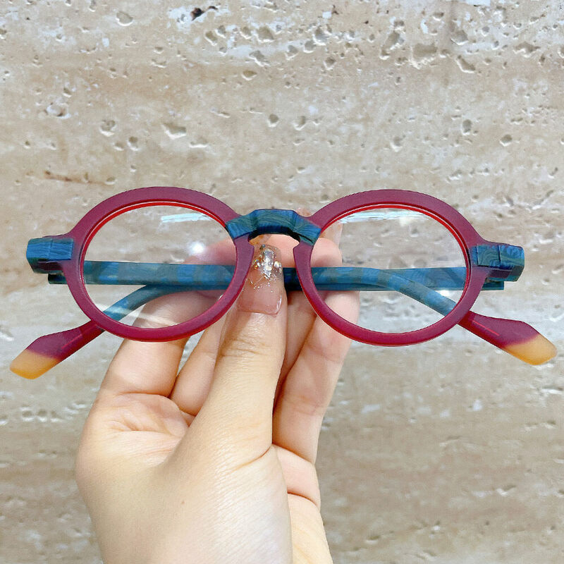 Ulapr Round Red Glasses