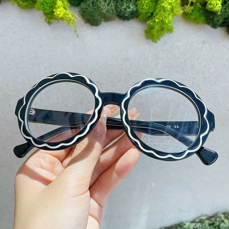 Berrie Round Black Glasses