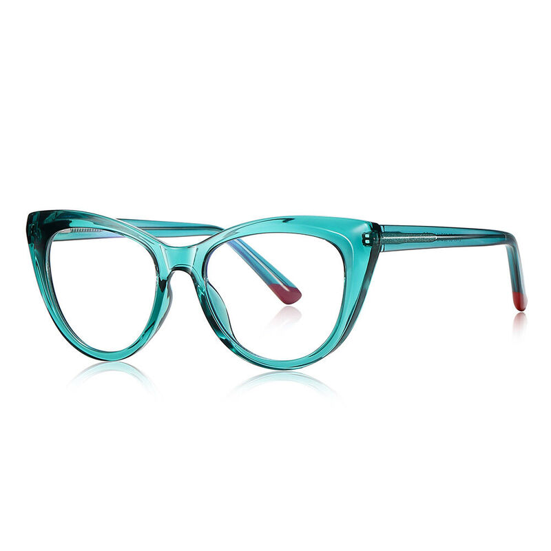 Sherida Cat Eye Green Glasses