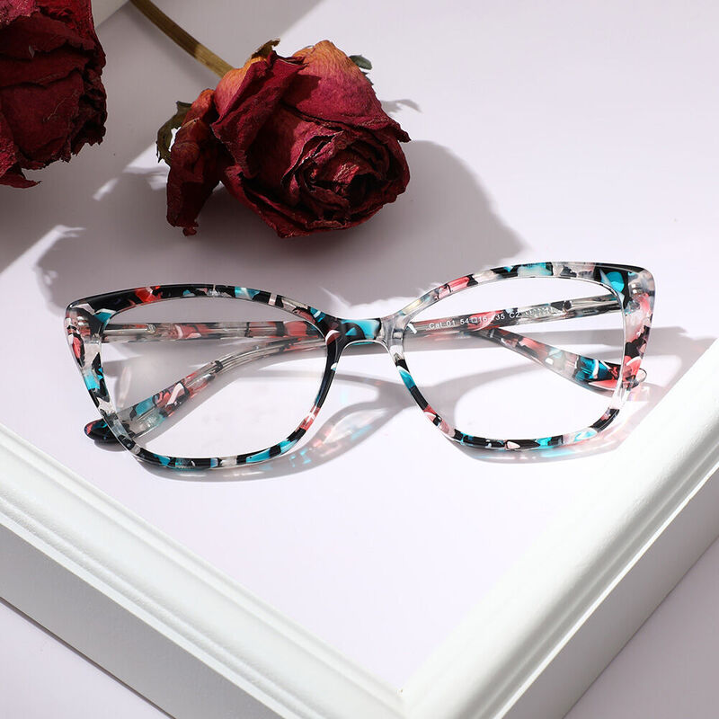 Peggy Cat Eye Floral Glasses