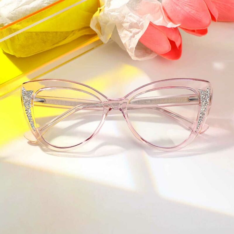 Ferguso Cat Eye Purple Glasses
