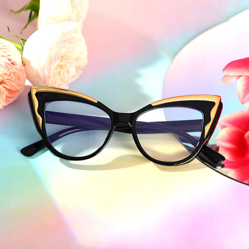 Evely Cat Eye Black Glasses