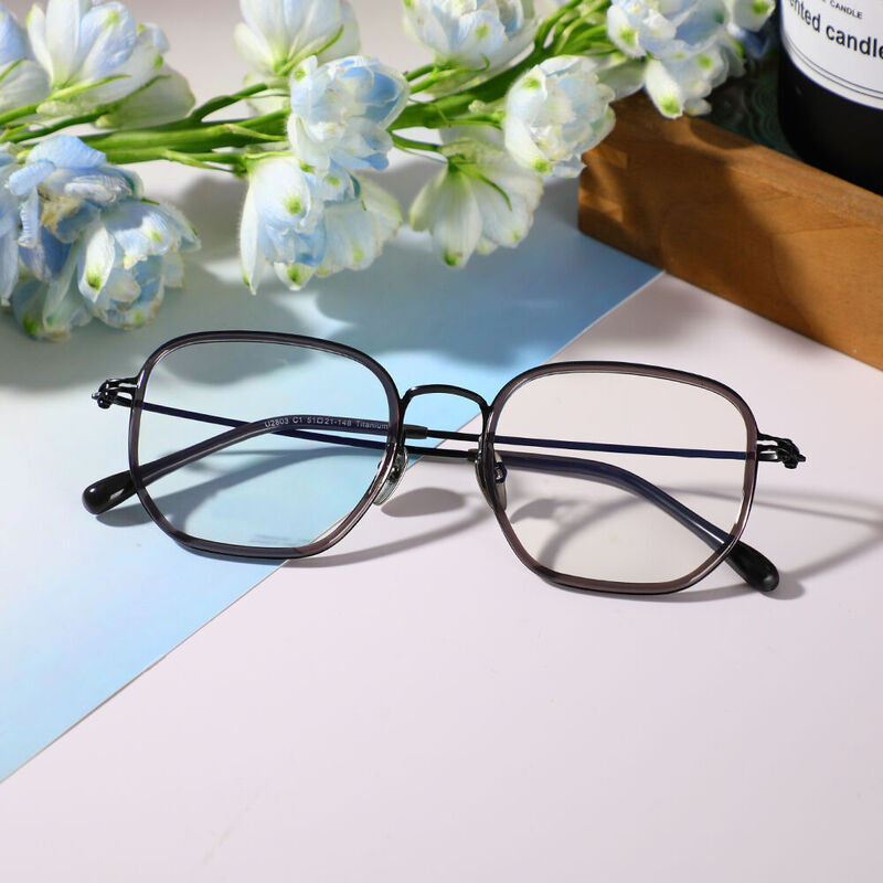 Carl Square Gray Glasses