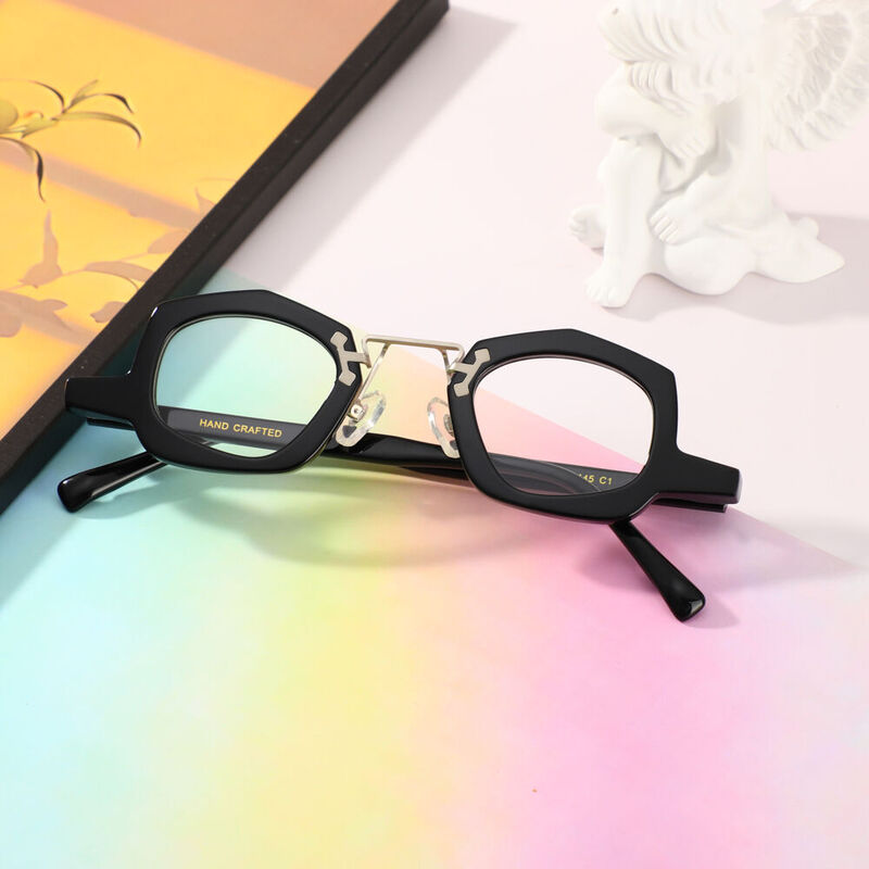 Troy Geometric Black Glasses